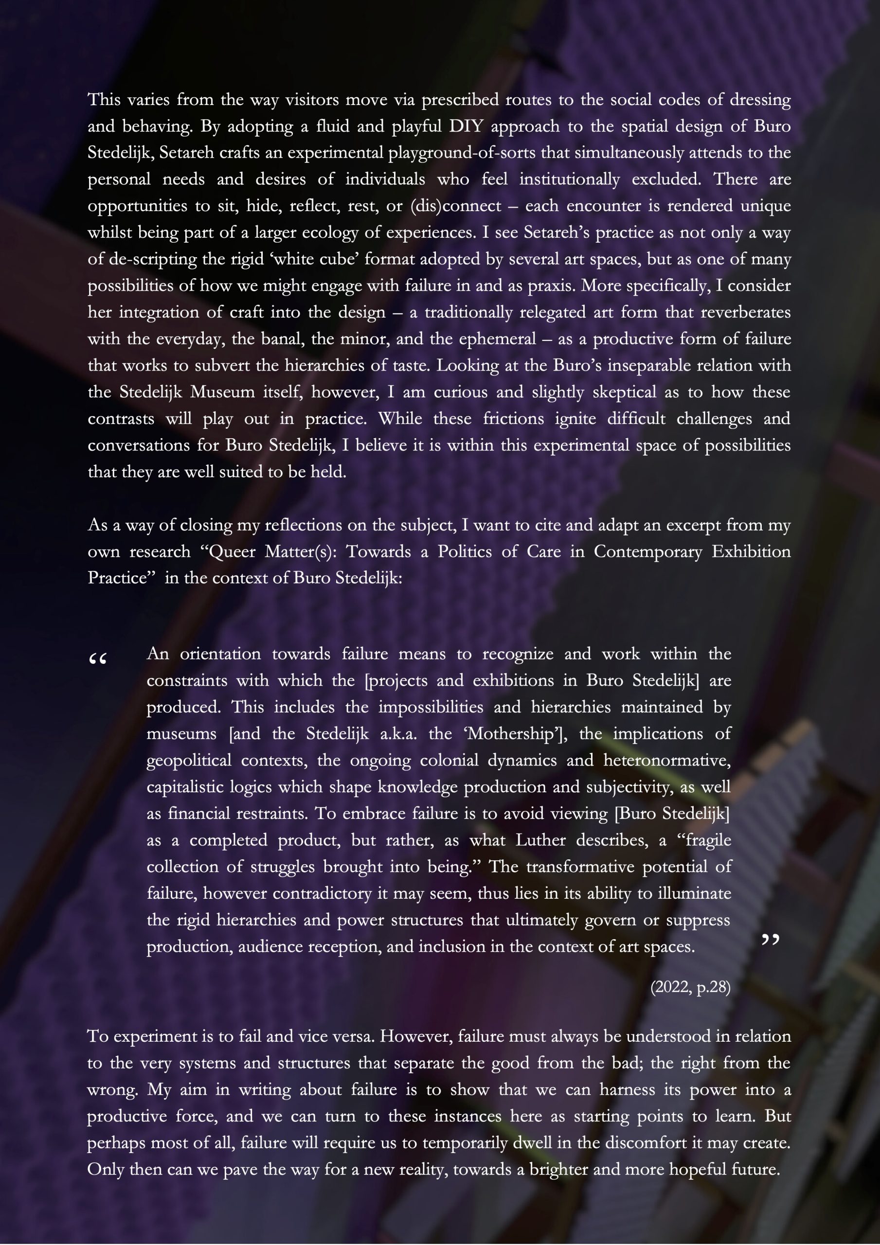 From Listening to Reflecting: Thoughts on ‘Manifestation #1: Listening Sessions’